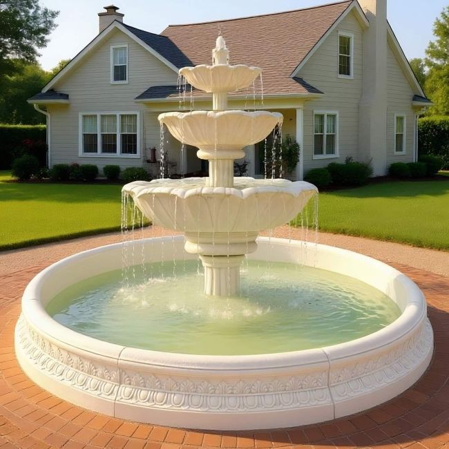 Fontanna Kwiat Lotosu + Oczko Marinello Duże (bez podestu)