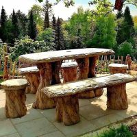 Zestaw Mebli 1 x Stół + 2 x Ławka + 2 x Taboret