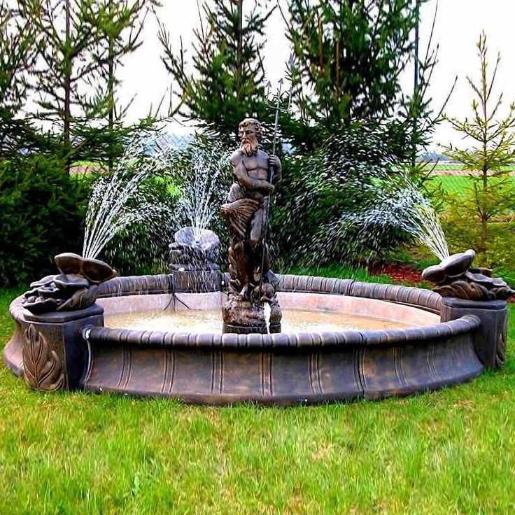 Zestaw Figura Fontannowa Neptun + Oczko z Natryskami