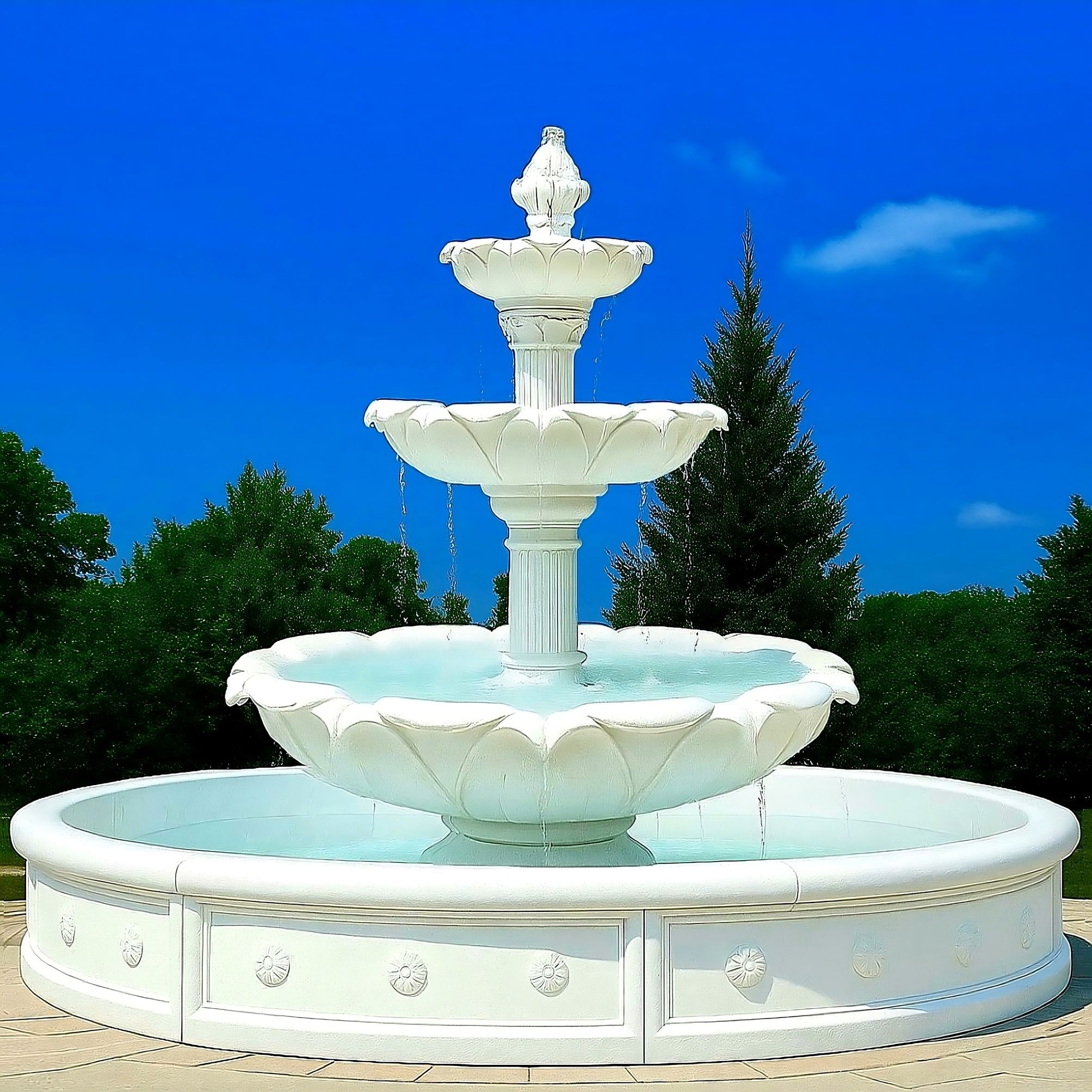 Zestaw Fontanna Kwiat Lotosu Fiore + Oczko Kwiat + Akcesoria