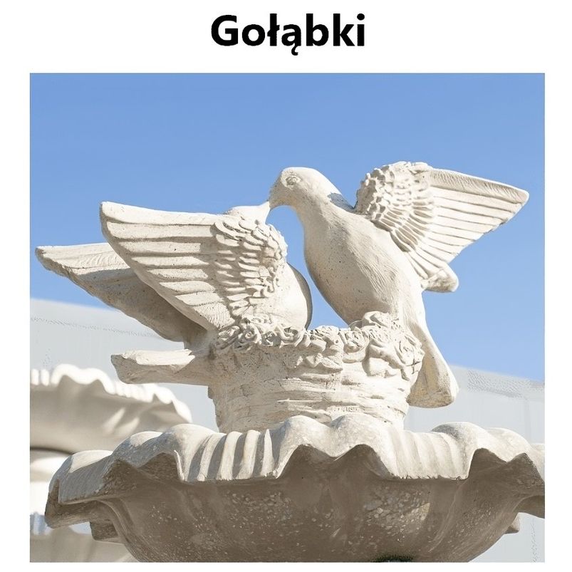 Zestaw Fontanna z Gołąbkami + Oczko Marino Duże + Akcesoria