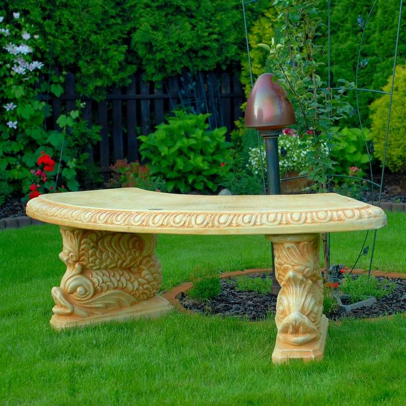 Ławka Stylowa Duża z Rybami