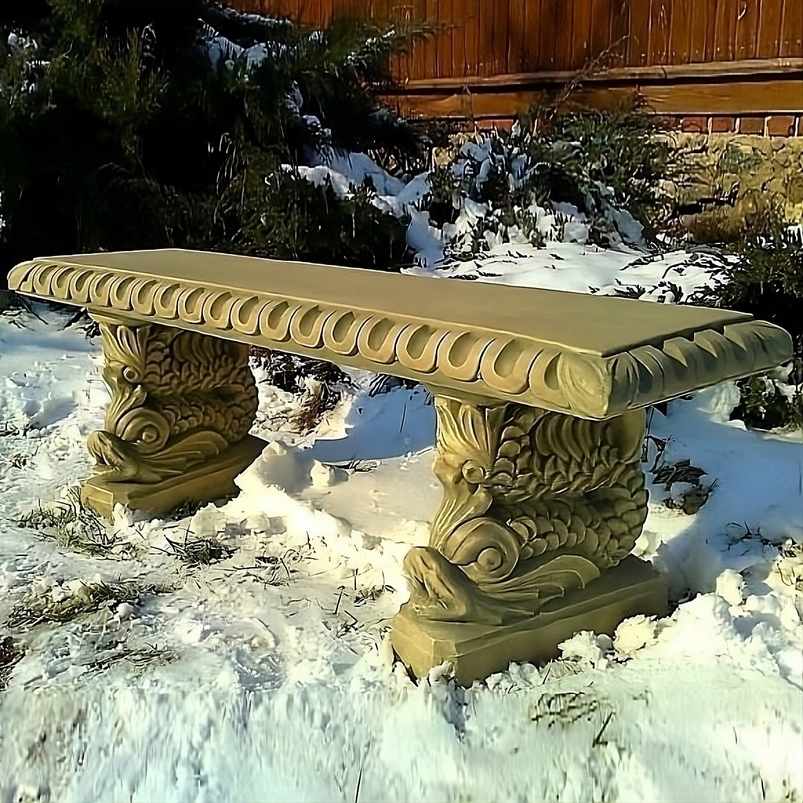 Ławka Stylowa Prosta z Rybami