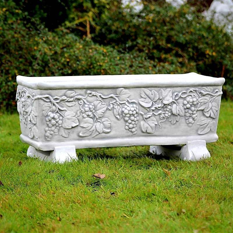 Prostokątna donica z winogronami