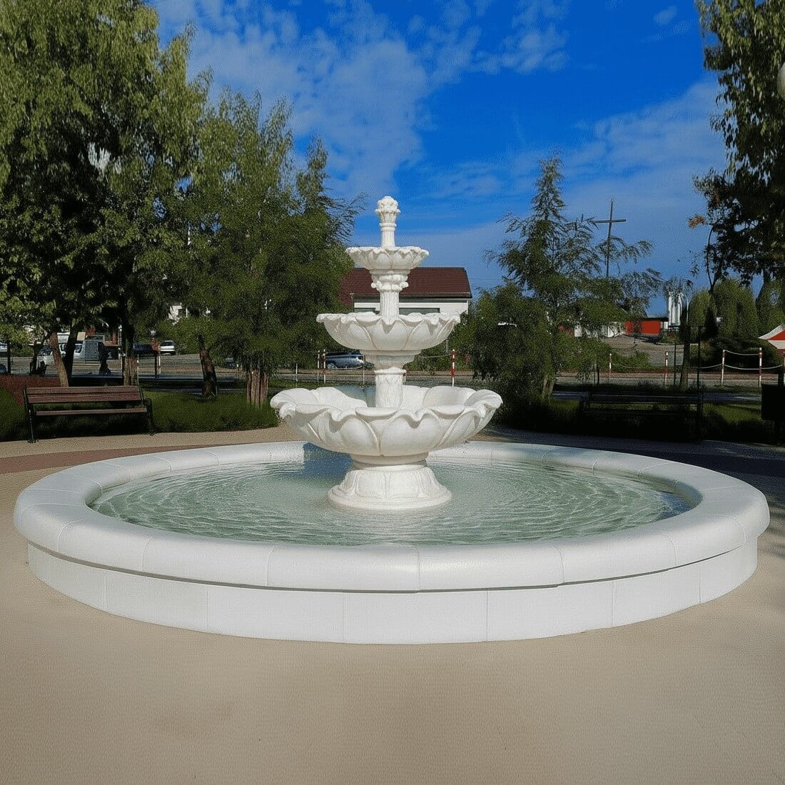 Zestaw Fontanna Kwiat Lotosu + Oczko Duże + Akcesoria