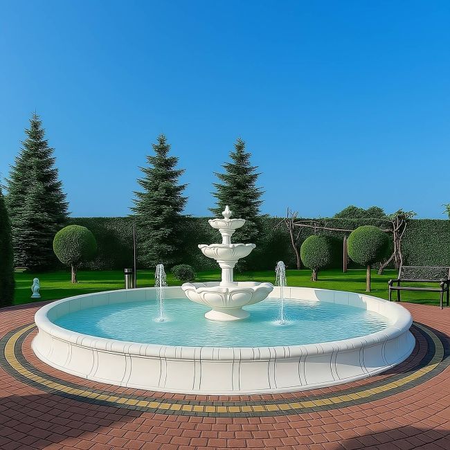 Duże Fontanny Ogrodowe z Basenem fontannowym - TOP10 najpiękniejszych rozwiązań ogrodowych
