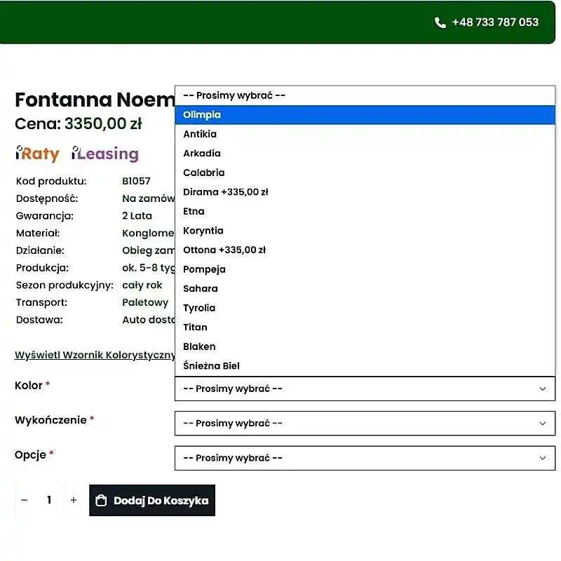 Etap 1 - Wybór produktów